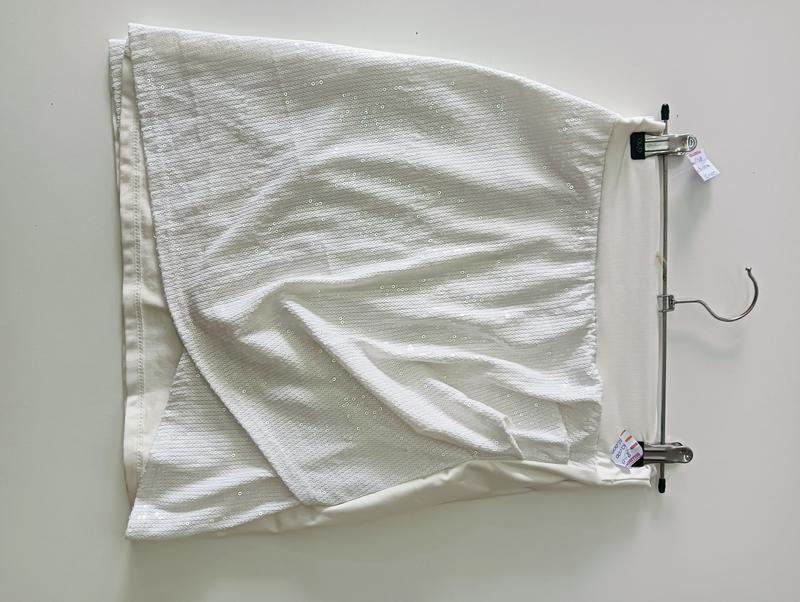 POLLERA BLANCA LENTEJUELA